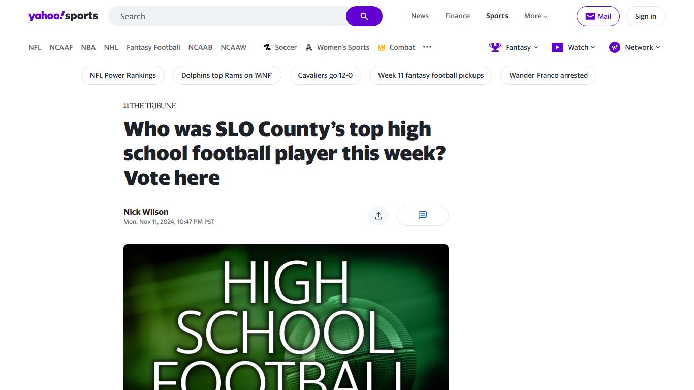 Who was SLO County’s top high school football player this week? Vote ...